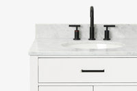 Ariel hepburn 30-31 in. oval sink vanity with 0.75 - 1.5 in. with countertop