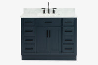 Ariel hepburn 42-43 in. rectangle sink bathroom vanity with countertop 0.75-1.5 edge