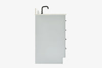 Ariel hepburn 42-43 in. left offset rectangle sink vanity with 0.75-1.5 inch with countertop