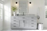 Ariel hepburn 66 inch single sink base cabinet in white