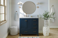 Ariel cambridge 36 in. left offset single sink base cabinet