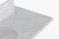 Ariel cambridge(42" & 43") single oval sink vanity with marble (0.75",1.5" & 2") in countertop