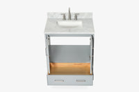 Ariel taylor (48"& 49") single rectangle sink vanity with marble (0.75" & 1.5") countertop.