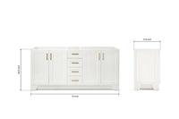 Ariel taylor (72") double sink base cabinet.