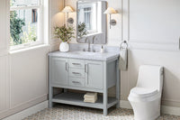 Ariel bayhill 42-43 in. rectangle sink vanity with (0.75 ,1.5)  countertop
