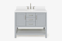 Ariel bayhill 42-43 in. oval sink vanity with (0.75,1.5) in countertop