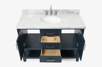 Ariel bayhill 48-49 in. oval sink vanity with (0.75,1.5) countertop