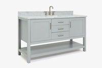 Ariel bayhill 60-61 in. rectangle sink vanity with (0.75,1.5) countertop