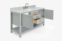 Ariel bayhill 60-61 in. rectangle sink vanity with (0.75,1.5) countertop