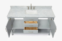 Ariel bayhill 60-61 in. rectangle sink vanity with (0.75,1.5) countertop