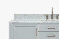 Ariel bayhill 60-61 in. rectangle sink vanity with (0.75,1.5) countertop