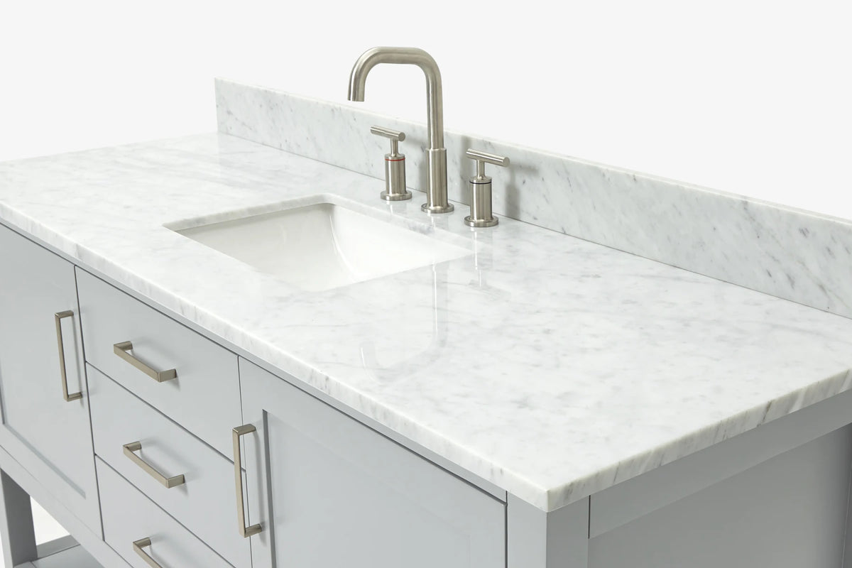Ariel bayhill 60-61 in. rectangle sink vanity with (0.75,1.5) countertop