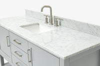 Ariel bayhill 60-61 in. rectangle sink vanity with (0.75,1.5) countertop