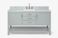 Ariel bayhill 60-61 in. rectangle sink vanity with (0.75,1.5) countertop