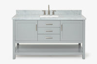 Ariel bayhill 60-61 in. rectangle sink vanity with (0.75,1.5) countertop
