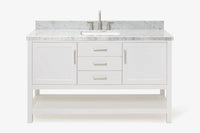 Ariel bayhill 60-61 in. rectangle sink vanity with (0.75,1.5) countertop