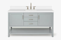 Ariel bayhill 60-61 in. rectangle sink vanity with (0.75,1.5) countertop
