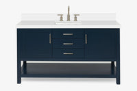 Ariel bayhill 60-61 in. rectangle sink vanity with (0.75,1.5) countertop
