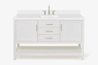 Ariel bayhill 60-61 in. rectangle sink vanity with (0.75,1.5) countertop